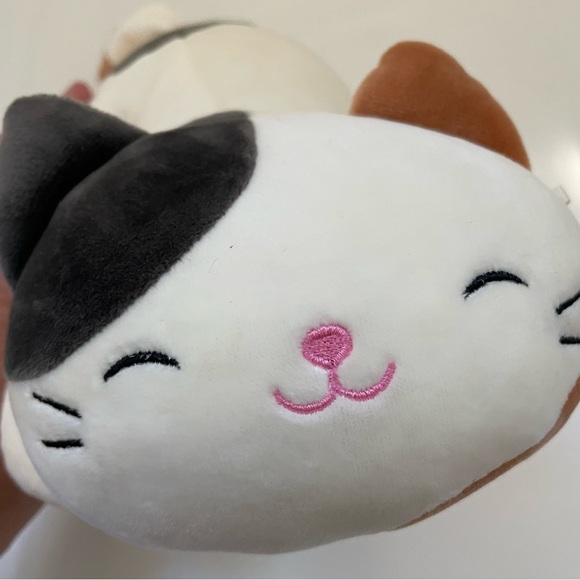 Squishmallow 12" Cam The Cat HugMees Laying Belly 2019 Cream Brown Stuffed Plush - Picture 6 of 8